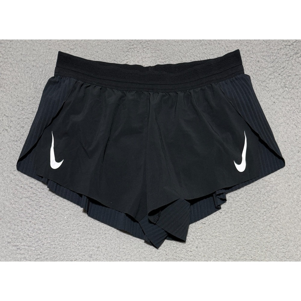 Nike AeroSwift Dri-FIT ADV 3" Running Shorts In Black Pleated Lined Women Small